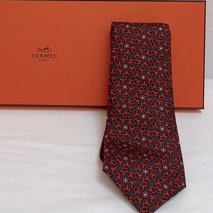 Hermes Horse Bit Silk Tie